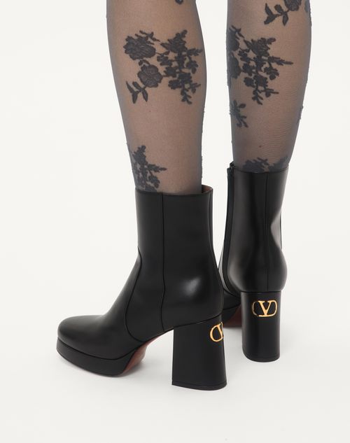 VALENTINO ユニークフォーム カーフスキン アンクルブーツ 35 1/2 Valentino ユニークフォーム カーフスキン アンクルブーツ 85MM