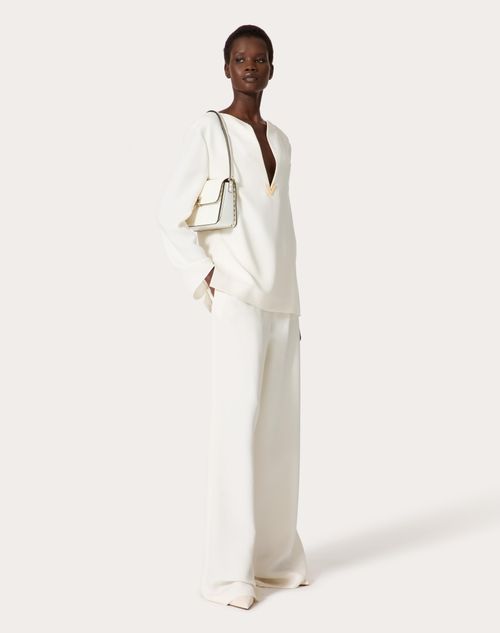 Valentino Garavani - Rockstud23 Smooth Calfskin Shoulder Bag - Ivory - Woman - Woman Bags & Accessories Sale