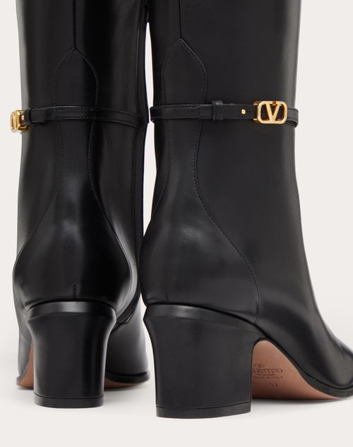 VALENTINO GARAVANI TAN-GO BOOT IN CALFSKIN LEATHER 60MM