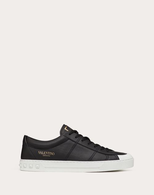 Cityplanet Calfskin Sneaker for Man in Black | Valentino ZA