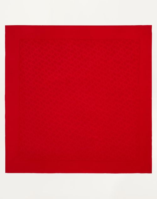 Valentino Garavani - Toile Iconographe Silk Scarf - Rosso Valentino - Woman - Soft Accessories