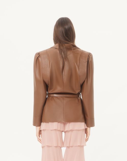 Valentino - Nappa Leather Jacket - Tan - Woman - Coats And Outerwear