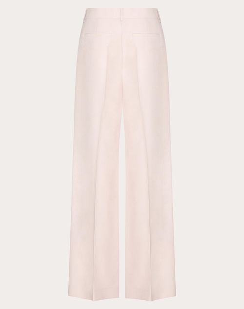 Valentino - Textured Wool Silk Trousers - Pink - Woman - Trousers And Shorts