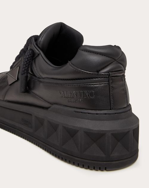 One Stud Xl Nappa Leather Low-top Sneaker for Man in Black