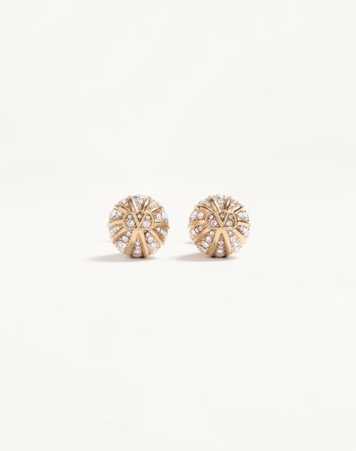 Valentino Garavani - Poetique Des Gouttes Earrings In Metal And Swarovski® Crystals - Gold/crystal - Woman - Fashion Jewelry