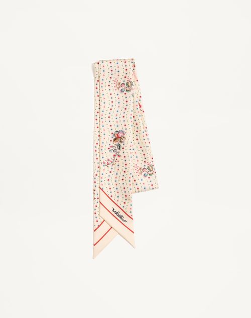 Valentino Garavani - Papier Floreal Silk Bandeau Scarf - Butter - Woman - Shelf - Soft Scarves