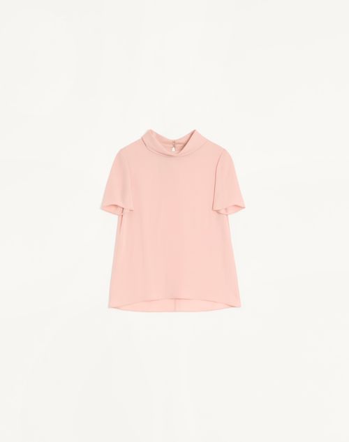 Valentino - Georgette Top - Pink - Woman - Shirts And Tops