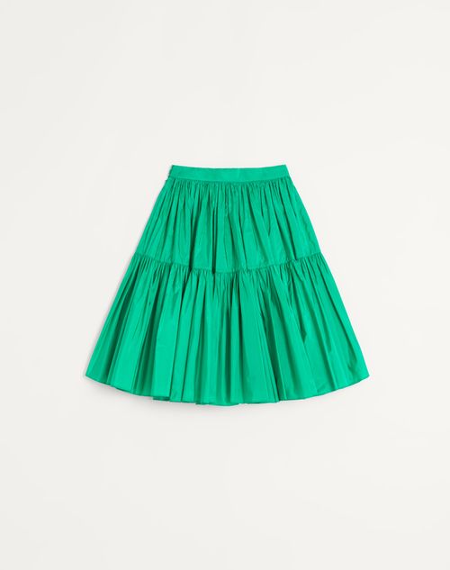 Valentino - Gonna A Balze In Taffeta - Emerald - Donna - Gonne