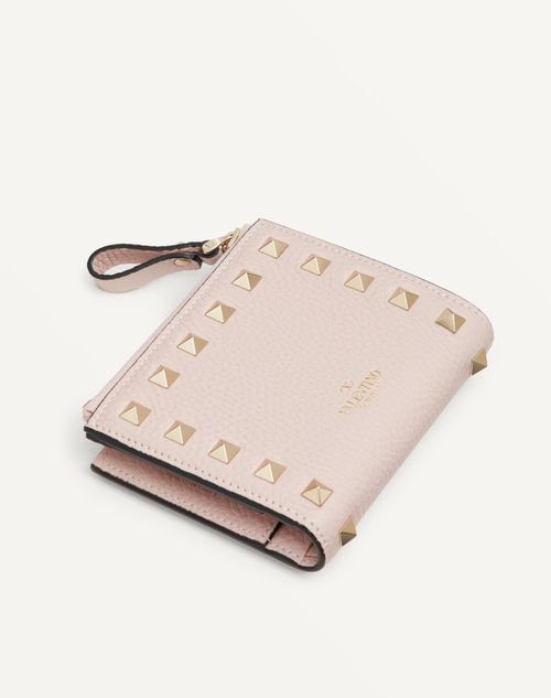VALENTINO ロックスタッズ グレインカーフスキン スモール ウォレット ロックスタッズ グレインカーフスキン スモール ウォレット for