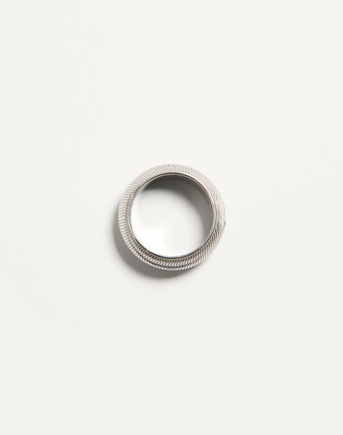 Valentino Garavani Ovalette Metal Ring for Man in Valentino Garavani Ovalette Metal Ring for Man in