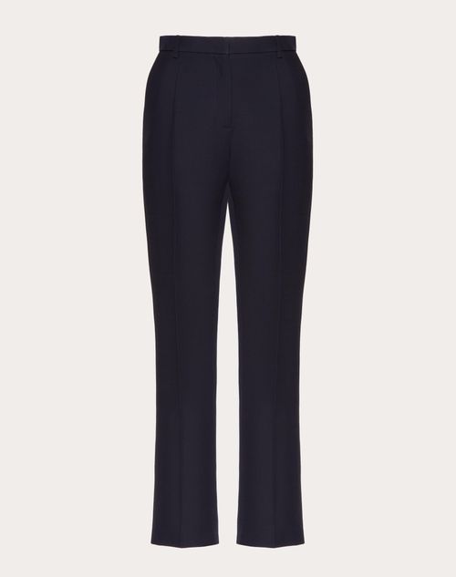 Crepe Couture Pants for Woman in Navy | Valentino WX