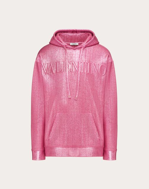 Valentino - Sweatshirt With Valentino Embossed - Eclectic Pink - Man - Man Ready To Wear Sale