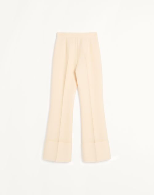 Valentino - Crepe Couture Pants - Birch - Woman - Trousers And Shorts