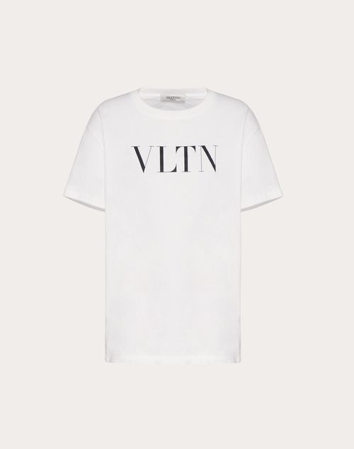 Vltn T-shirt for Woman in Black/white | Valentino US