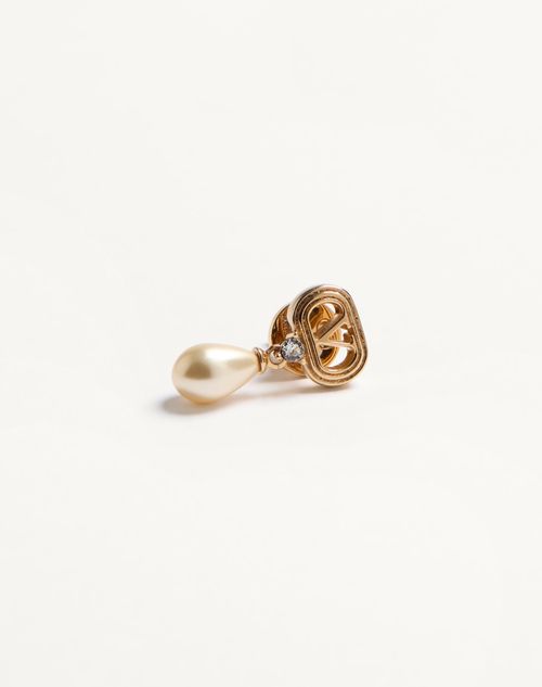 Valentino Garavani - Ovalette Earrings In Metal, Pearls And Swarovski® Crystals - Gold - Woman - Jewellery