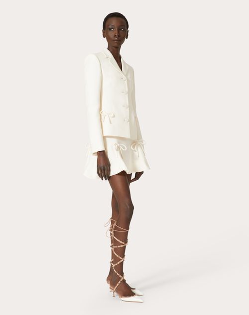 Valentino - Minijupe En Crêpe Couture - Ivoire - Femme - Jupes