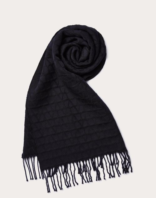 Valentino Garavani - Toile Iconographe Wool Scarf - Black - Woman - Soft Accessories