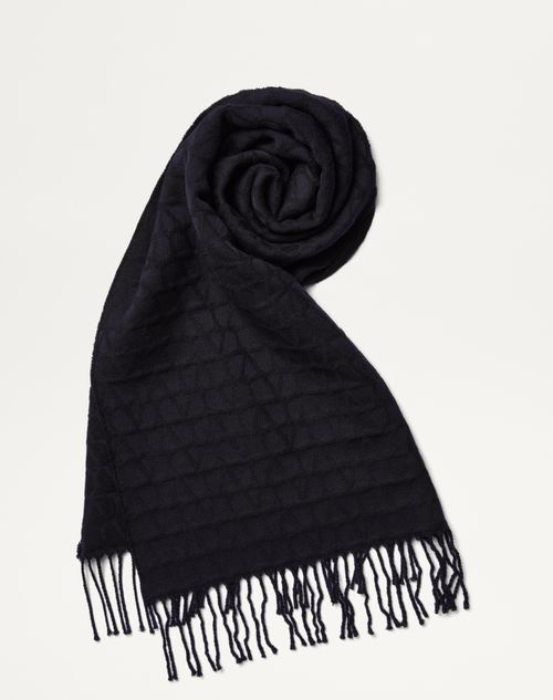 Valentino Garavani - Toile Iconographe Wool Scarf - Black - Woman - Shelf - Vgd Accessories - Woman Accessories Sale