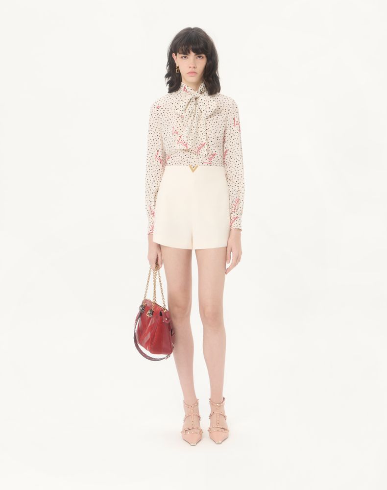 Valentino Crepe Couture Shorts Woman Ivory 36