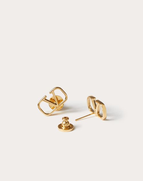 Vlogo Signature Metal Earrings for Woman in Gold