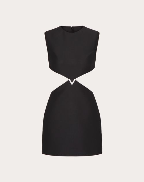 Valentino - Crepe Couture Short Dress - Black - Woman - Shelf - Pap 