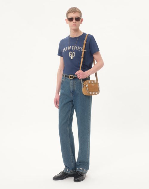 Valentino Garavani - Valentino Garavani Nellcôte Suede Shoulder Bag - Havana Beige - Man - Shoulder Bags