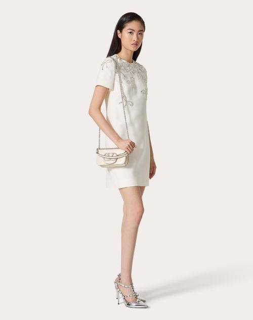 Valentino Garavani - Locò Small Shoulder Bag With Jewel Logo - Light Ivory - Woman - Partywear
