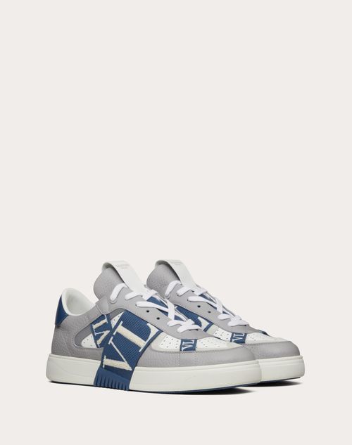 Valentino Garavani - Vl7n Calfskin Sneaker - Grey/blue/ice - Man - Vl7n - M Shoes