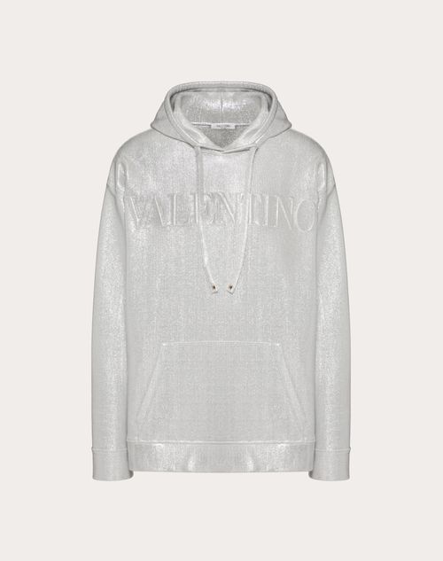 Valentino - Sweatshirt With Valentino Embossed - Silver - Man - Man Ready To Wear Sale