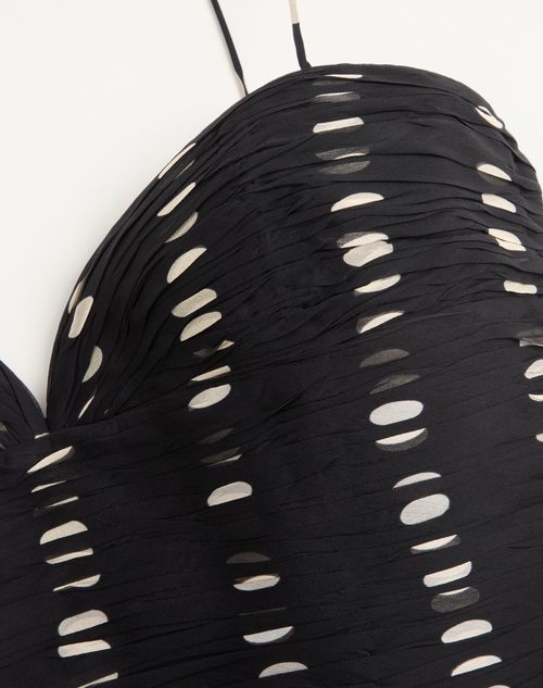 Valentino - Chiffon Top With Plusdepois Print - Black/birch - Woman - Shelf - Wrtw Ss25 Rnw - W1 (suiting)