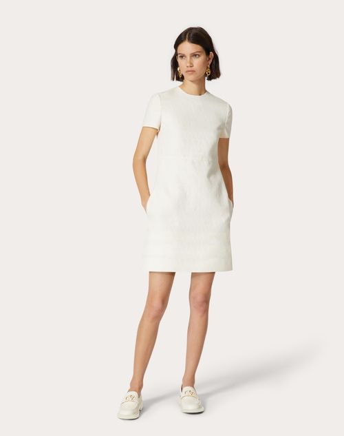 Toile Iconographe Short Dress In Crepe Couture for Woman in Ivory ...