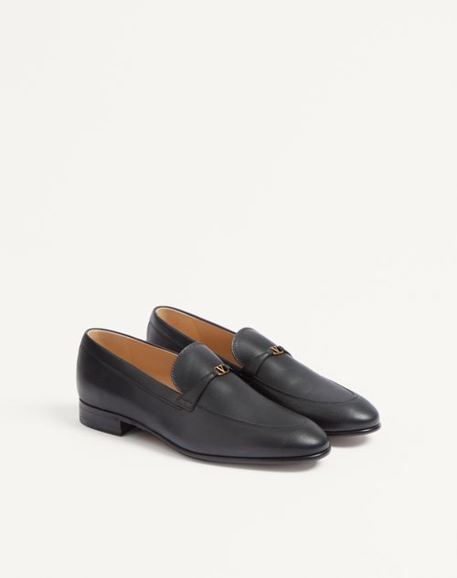 Valentino Garavani - Pat Kidskin Loafer - Black - Man - Man Shoes Private Promotions