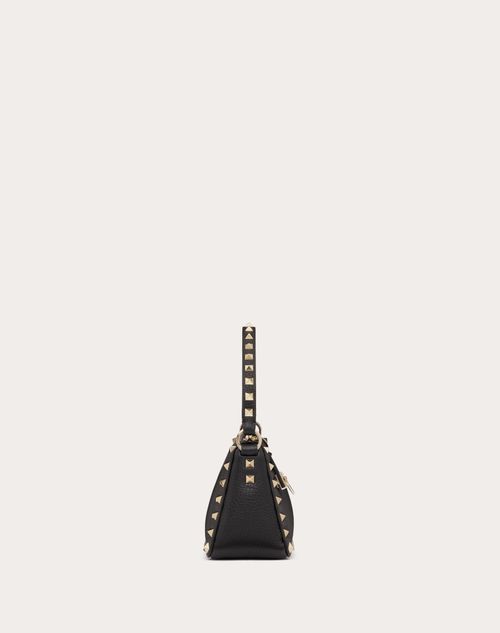 Valentino Garavani Women's Small Rockstud Grainy Calfskin Crossbody Bag - Black