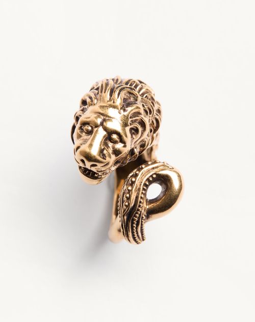 Valentino Garavani - Zoomorphe Metal Ring - Brass - Man - Accessories
