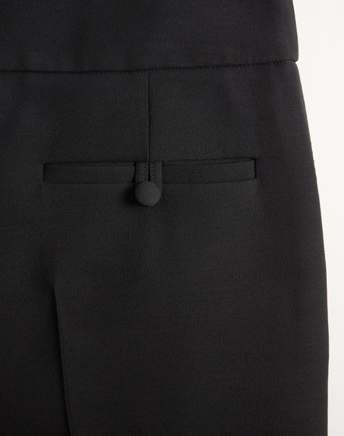 Valentino - Crepe Couture Trousers - Black - Woman - Trousers And Shorts