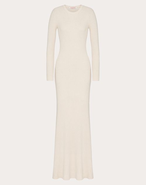 Valentino - Kleid Aus Silk Bouclé - Elfenbein - Frau - Kleider