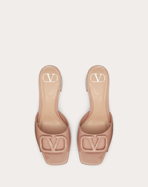 Valentino v best sale logo leather slide