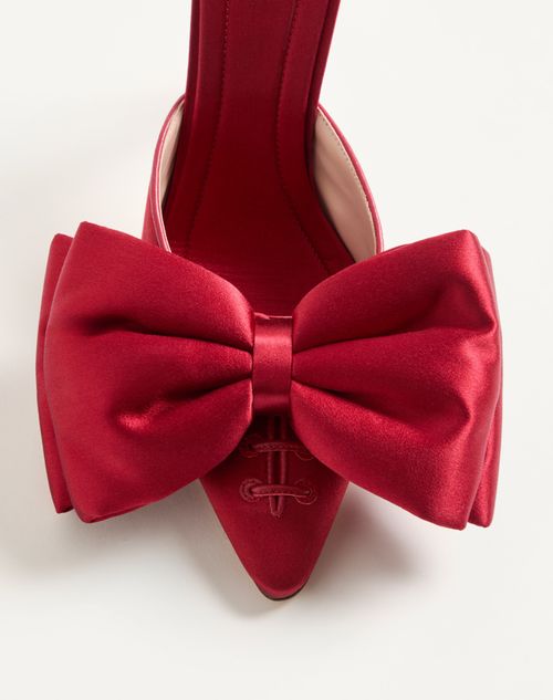 Valentino Garavani - Yolande Satin Mule 105mm - Red - Woman - Pumps And Slingbacks