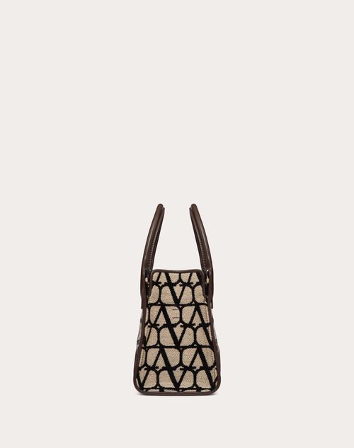 Valentino Garavani Women's Le QUATRIEME Toile Iconographe Small Shopping Bag - Beige Black