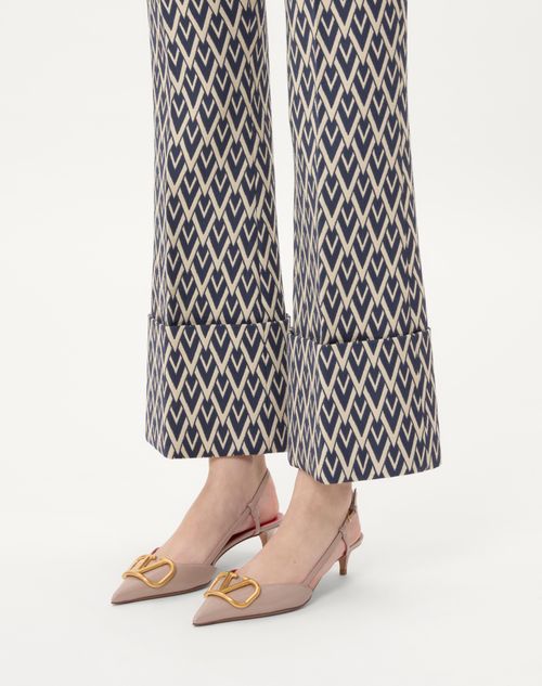 Valentino Garavani - Vlogo Signature Calfskin Slingback Pump 40mm / 1.6 In. - Poudre - Woman - Pumps