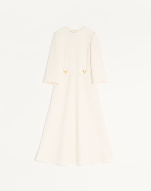 Valentino - Crepe Couture Midi Dress - Ivory - Woman - Dresses