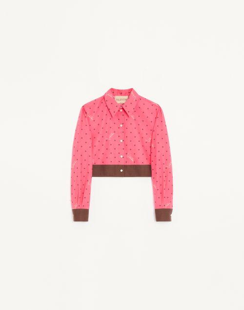 Valentino - Camicia  - Corallo/chocolate - Donna - Camicie E Top