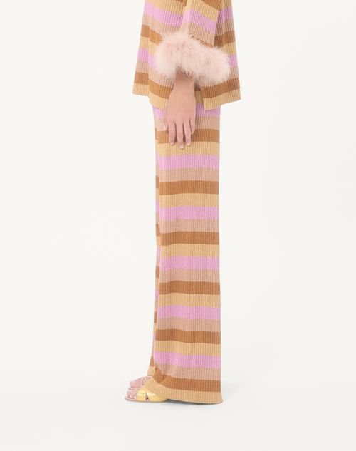 Valentino - Lurex And Cotton Knit Pants - Multicolor - Woman - Pants And Shorts