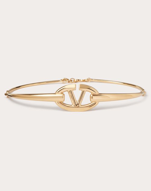 Valentino Garavani - The Bold Edition Vlogo Metal Belt - Gold - Woman - Belts - Accessories