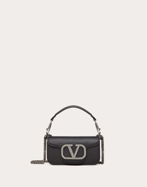 Valentino Garavani - Valentino Garavani Locò Small Shoulder Bag With Jewel Logo - Black - Woman - Valentino Garavani Loco