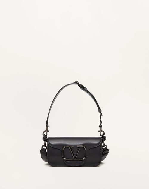 Valentino Garavani - Mini Valentino Garavani Locò Crossbody Calfskin Bag - Black - Man - Gifts For Him