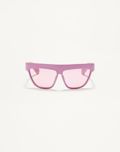 Valentino - Occhiale Geometrico In Acetato - Rosa/rosa - Unisex - Occhiali
