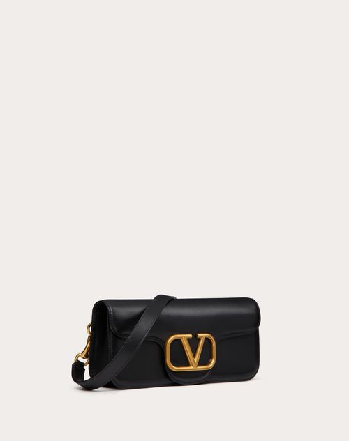 Valentino Garavani - Locò Calfskin Crossbody Bag - Black - Man - Cross Body Bags