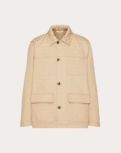 Valentino - Veste En Coton Épais À Motif Toile Iconographe - Beige - Homme - Blousons Et Doudounes