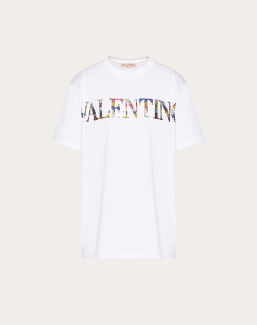 VALENTINOヴァレンティノ クリスタルフルーツ ジャージー Tシャツ-